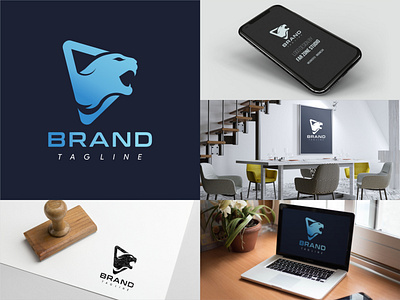 Cool Cougar Triangle Logo 3d animation branding design graphic design illustration logo ui ux vector