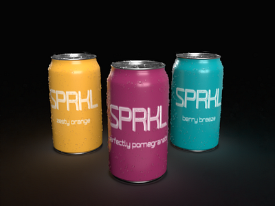 SPRKL Water branding design logo package design typography