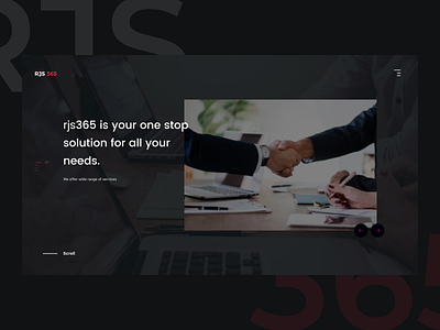 Landing Page for Facility management company app branding dark theme dark ui design landing page profile page typography ui ui design ux web webdesign website website design