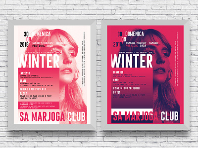 Winter @ Sa Marjoga Club 2018 band design festival flyer graphicdesign illustrator indie losangeles parma photoshop poster winter