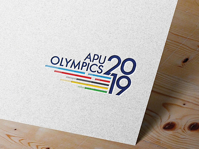 APU COMPANY Olympics 2019 logo mockup