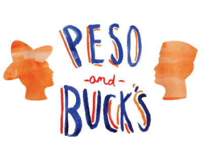 Peso & Buck's Identity austin branding hand lettering lettering restaurant watercolor