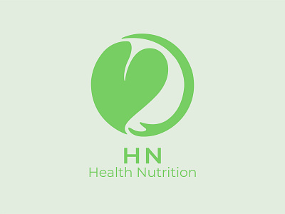 Health Nutrition Logo branding company design green health heart icon illustration leaf logo minimalist modern natural nutrition vector