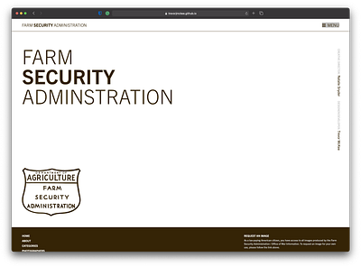 Farm Security Administration Microsite branding microsite web