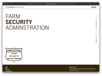 Farm Security Administration Microsite