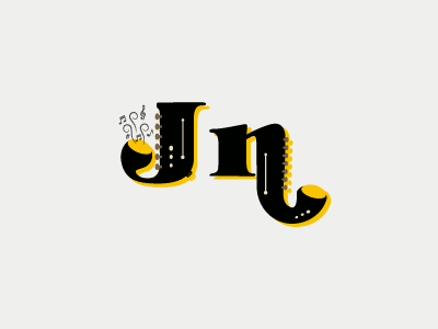 "J" and "N" + saxophones film jazz letter movie music musical notes musical sheet saxophones tarantino