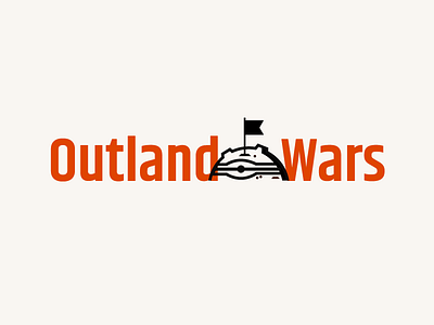 Outland Wars - logo 4 boardgame conquer conqueror flag game logo mars planet rpg rpg game scifi space war war