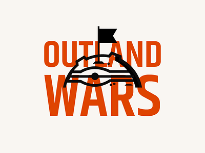 Outland Wars - logo 5 boardgame conquer conquer game conqueror flag logo mars planet rpg rpg game scifi space space war war