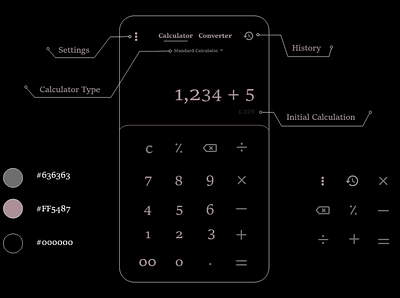 Day 0004 :: Calculator UI app branding calculator dailyui design graphic design mobile mobile design ui ux