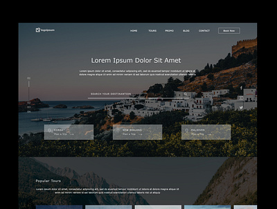 Travel & Tours Landing Page landing page ui ux web design website