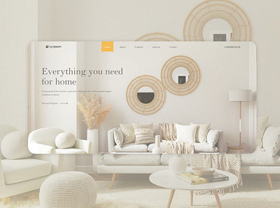 Interior Design Landing Page design graphic design landing page ui ux web web design website