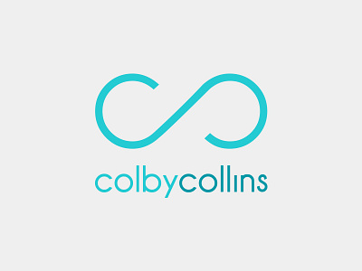 Colby Collins c colby collins double c infinity logo symbol teal