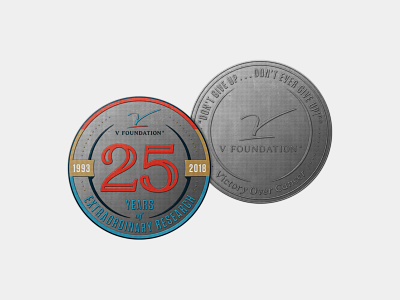 V Foundation Commemorative Coin 25 cancer coin commemorative foundation gift metal research