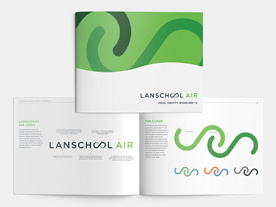LanSchool Air Visual Identity Guidelines air brand cloud dots guidelines identity infinity lan school software swirl visual