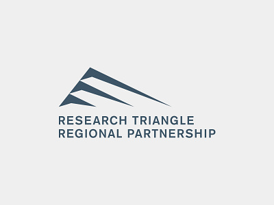 Research Triangle Regional Partnership (RTRP) Logo area arrow business chevron partnership point regional research triangle