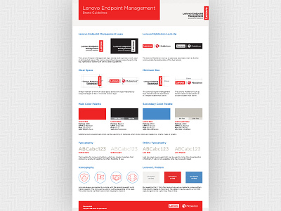 Lenovo Endpoint Management Brand Guidelines blocks brand color endpoint guidelines icons lenovo management software
