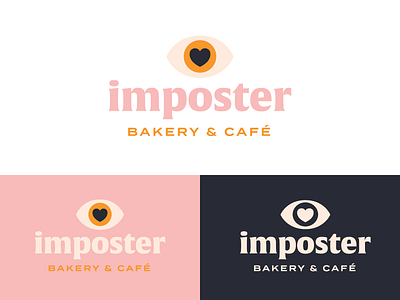 Imposter Bakery & Cafe Logo Variations branding cafe design logo restaurant