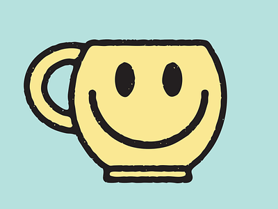 Happy Little Mug coffee illustration mug smiley vector