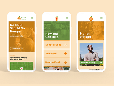 UX Concepts design homepage second harvest ui ux ux design web design