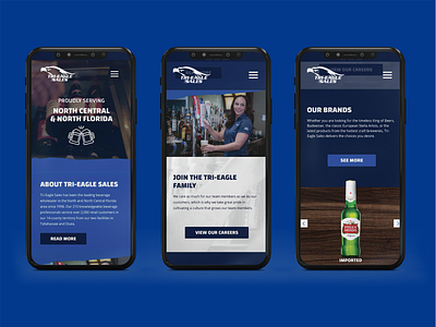 Beer Distributor Mobile Homepage Design beer blue homepage mobile ui ux web design