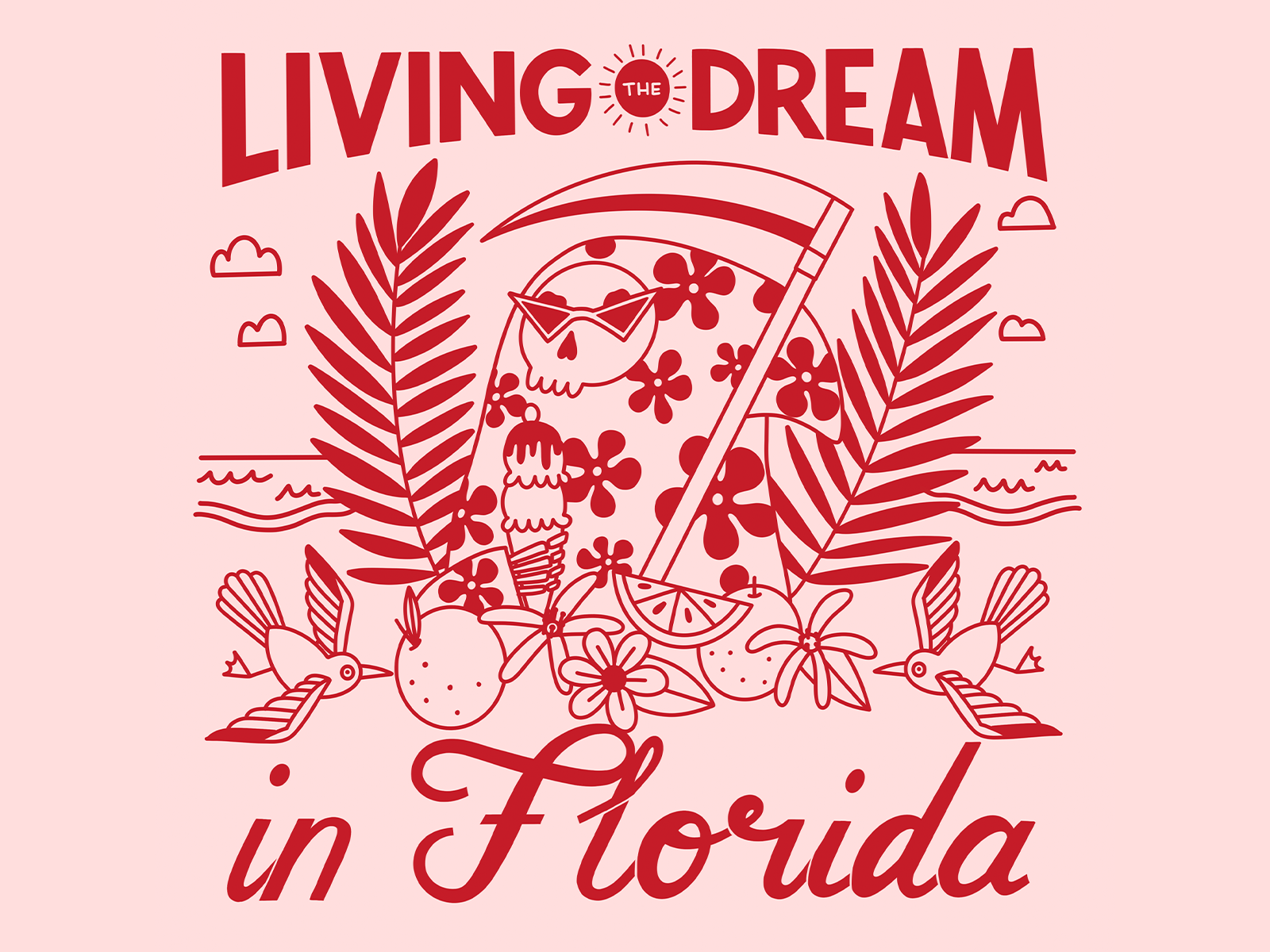 Living the Dream Tee Shirt/Tote Design by Whitney McTiernan on Dribbble