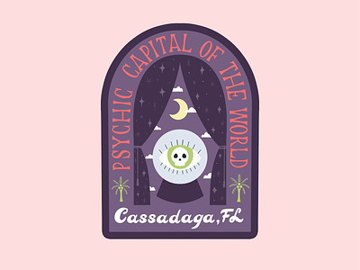 Cassadaga, FL cassadaga florida hand lettered hand lettering illustration logo psychedelic psychic