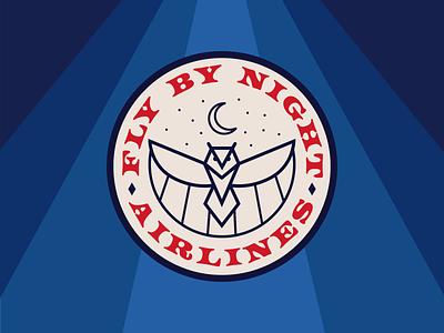 Vintage Inspired Airline Badge airline badge branding design lockup logo owl retro rush vintage