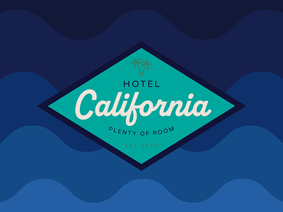 Hotel California Retro Lockup badge branding california hotel logo retro