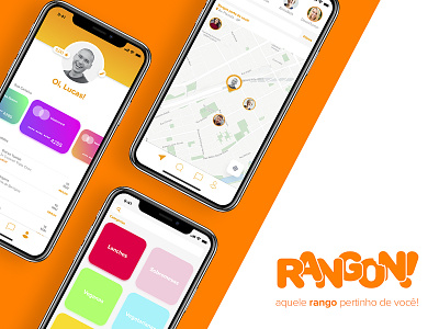 RANGON - Food App app brand branding flat food icon logo ui ux vector