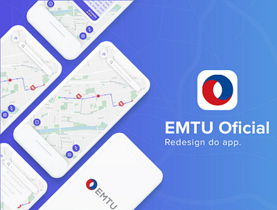 EMTU App - Redesign app bus design flat maps transport ui ux