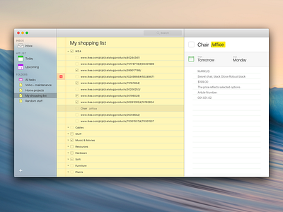 The Hit List Redesign - Personal project concept get things done gtd hitlist list redesign task thehitlist to do todo ui