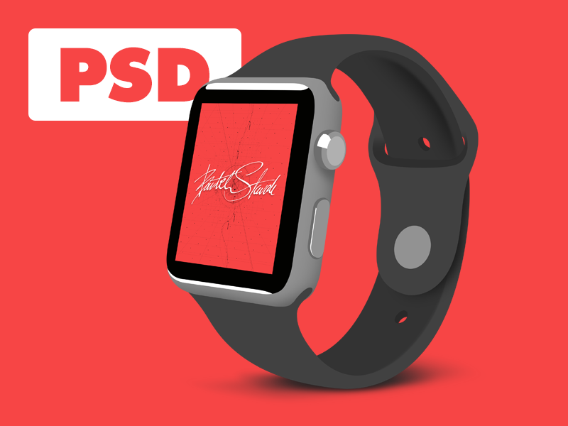 Flat Apple Watch Sport - FREE PSD sport 42mm photoshop flat template psd watch apple watch