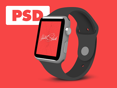 Flat Apple Watch Sport - FREE PSD 42mm apple watch flat photoshop psd sport template watch