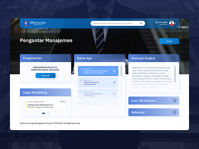 Learning Management System — Course Page