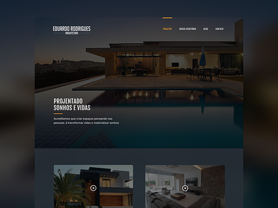 Arquitetura - Eduardo Rodrigues arquitecture desktop landing page site ui ux