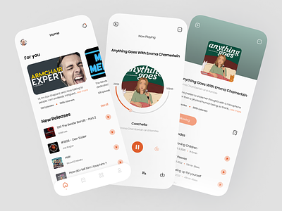 Podcast Player Mobile App app audio audio player castbox design ios live streaming minimal mobile mobile app music player podcast podcast app podcasting product design spotify streaming ui ux