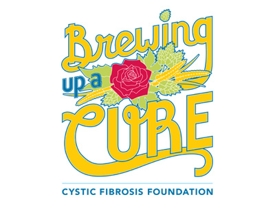 Brewing up a Cure brew fest logo brew fest cure cystic fibrosis donation illustrator logo marketing portland rose typography vector