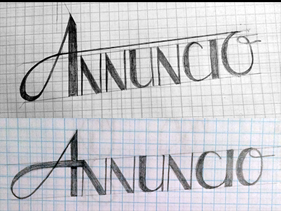 Annuncio logo concepts concept design graphic design logo sketch typography