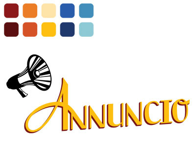 Annuncio logo concept design graphic design icon italian inspired logo typography