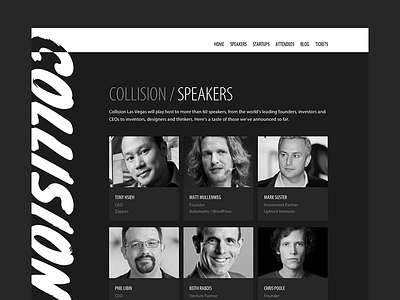 Collision conference speakers website