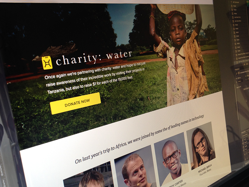 Kilimanjaro charity web design kilimanjaro summit landing page
