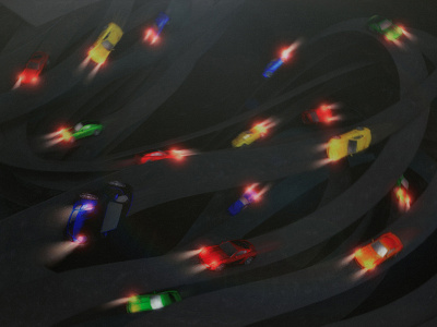 Raceway car cinema 4d race road x particles