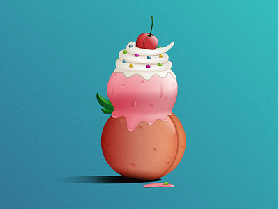 "Ice Cream in Peach"