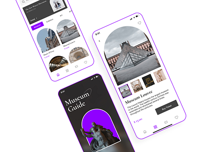 Museum Guide Mobile App app art design guide museum search