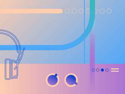Blog Image design gradient headphones illustration sound