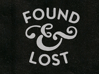 Found & Lost hand drawn lettering