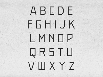 Straight Line block font straight type