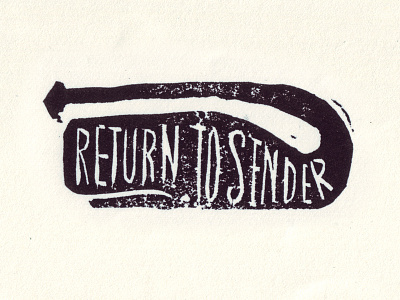 Return to Sender lino print return to sender texture whale