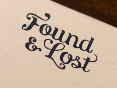 Found & Lost cider found identity lettering logo lost
