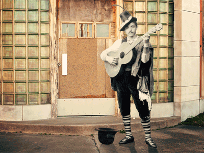 Busker animation busker